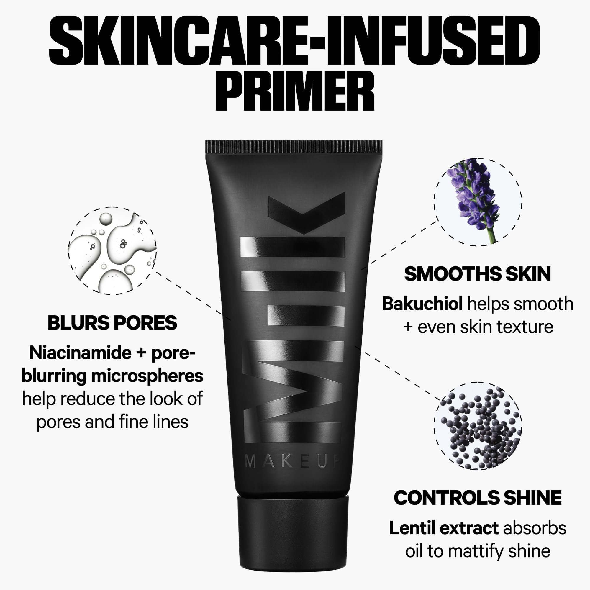 Milk Makeup Pore Eclipse Primer demonstrates long-wear hold up to 12 hours