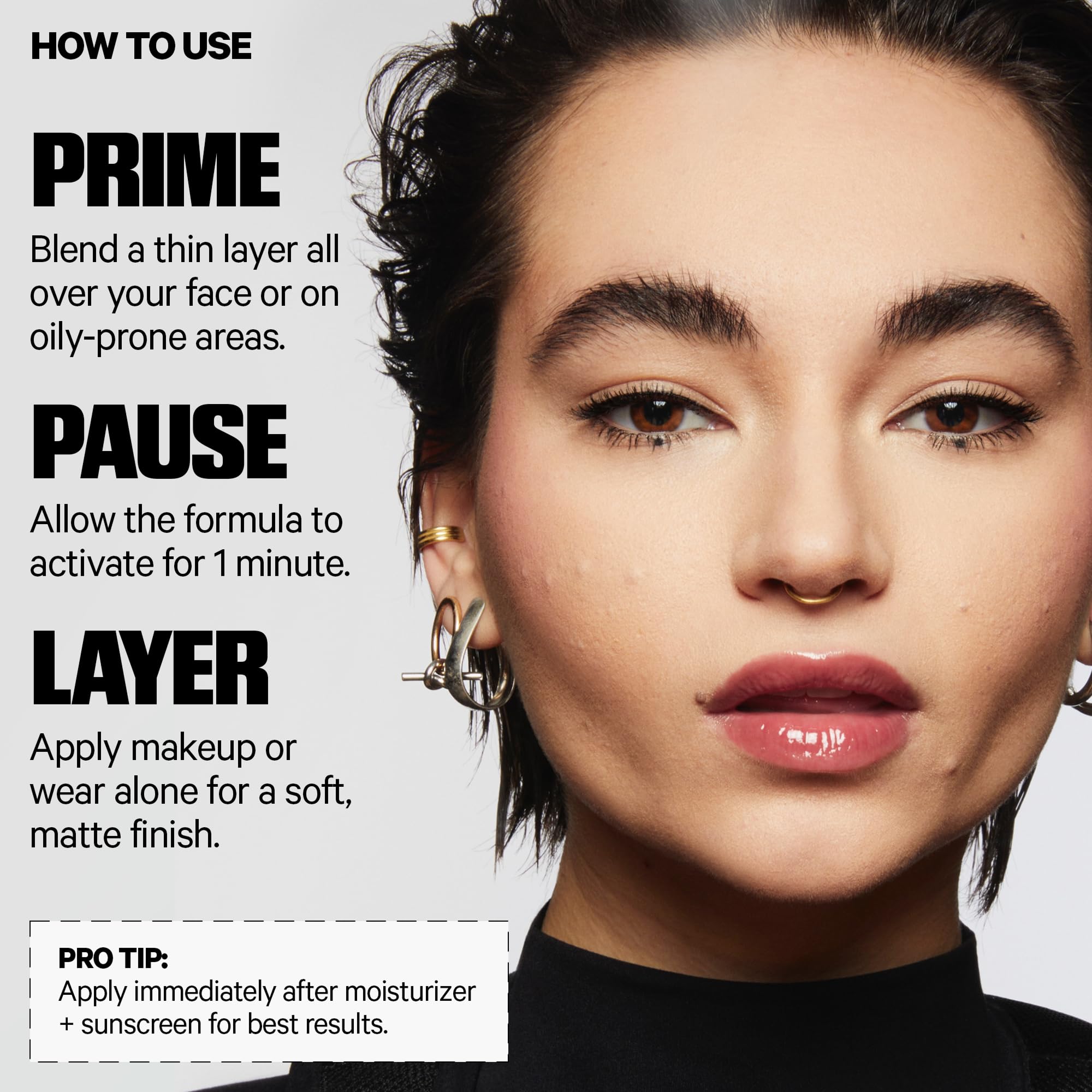Milk Makeup Pore Eclipse Primer packaging close-up highlighting clean vegan formula.