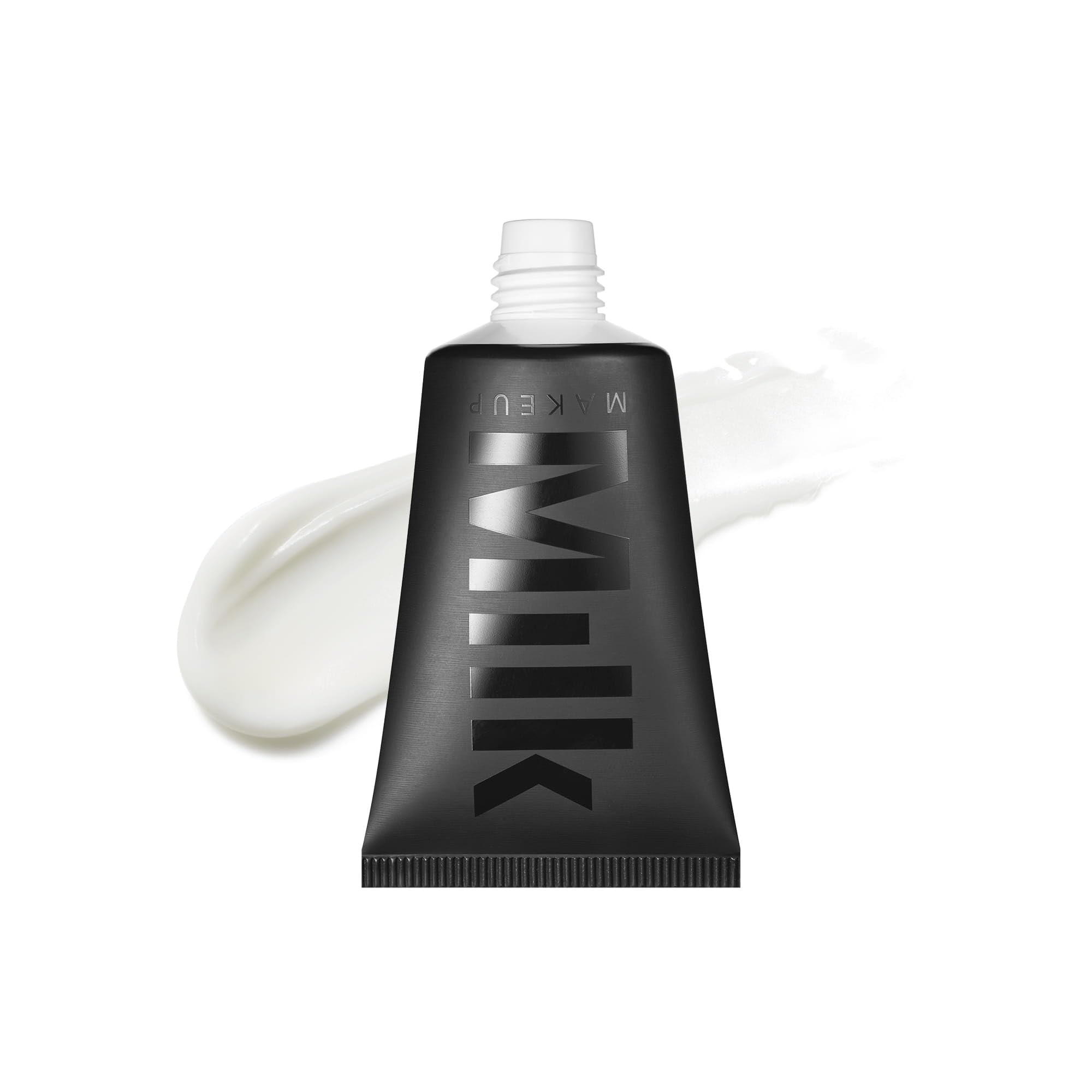 Milk Makeup Pore Eclipse Primer bottle close-up showing pore-blurring effect.