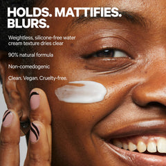 Milk Makeup Pore Eclipse Primer on skin gives a matte finish and shine control