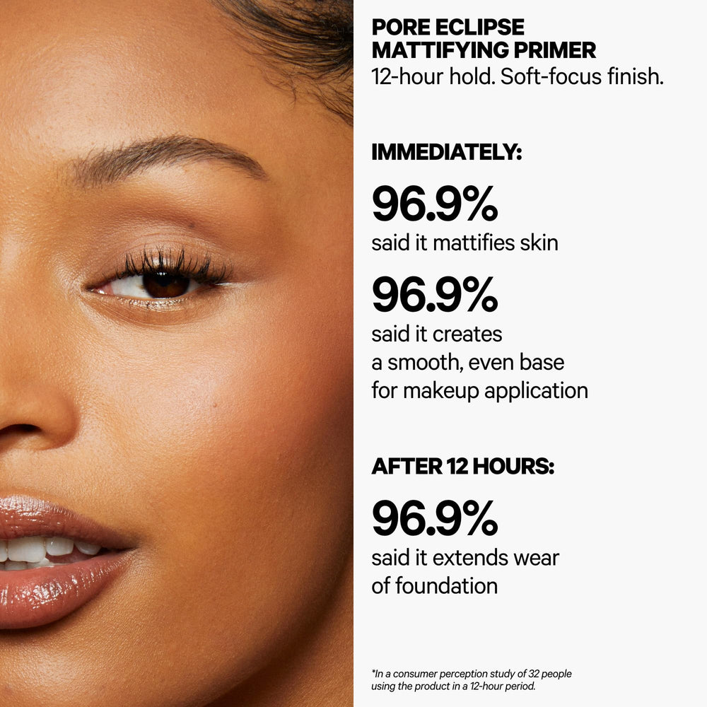 Milk Makeup Pore Eclipse Primer swirl texture demonstrates pore-blurring soft focus