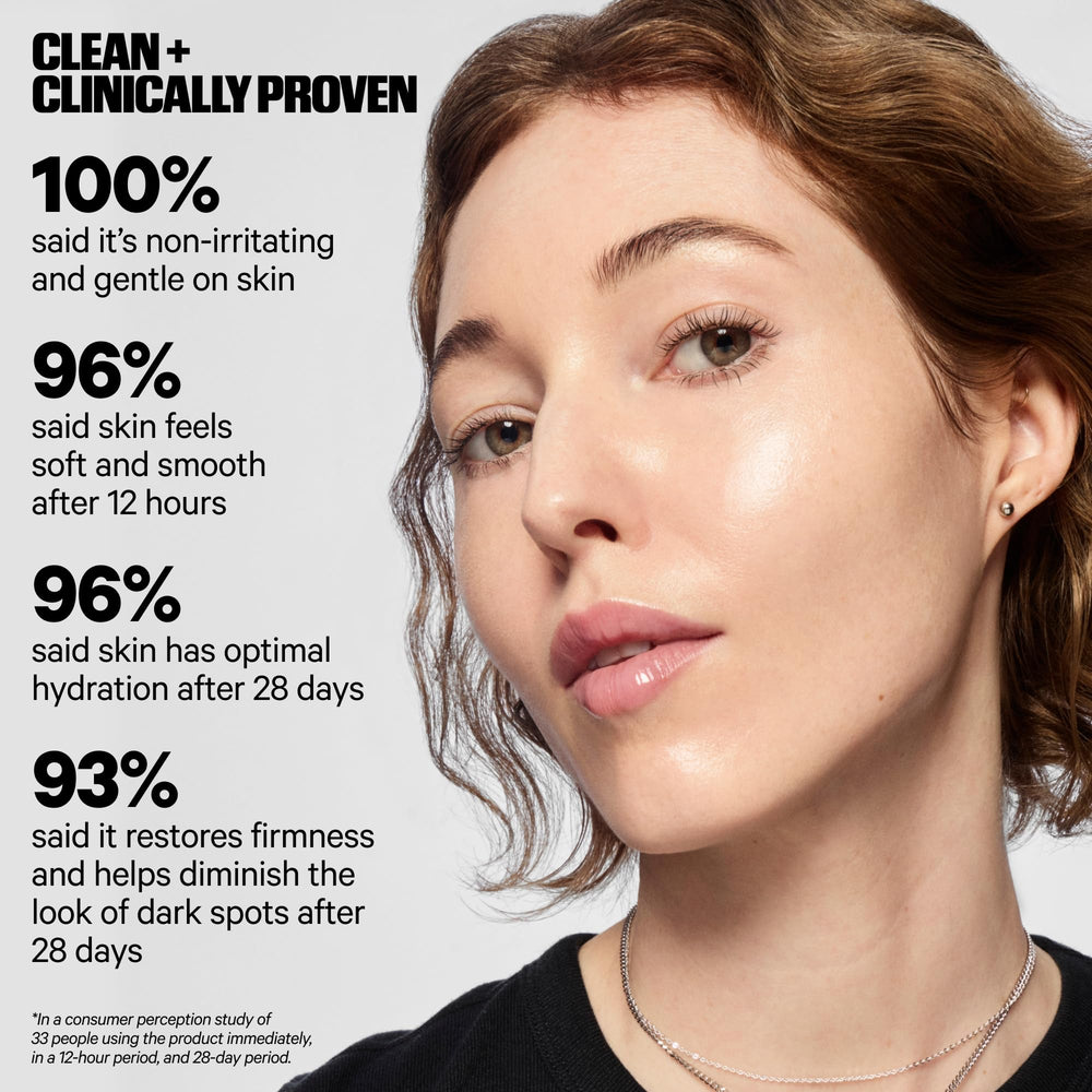 Milk Makeup Watermelon Jelly Glow Serum on clean skin demonstrates brightening and hydration