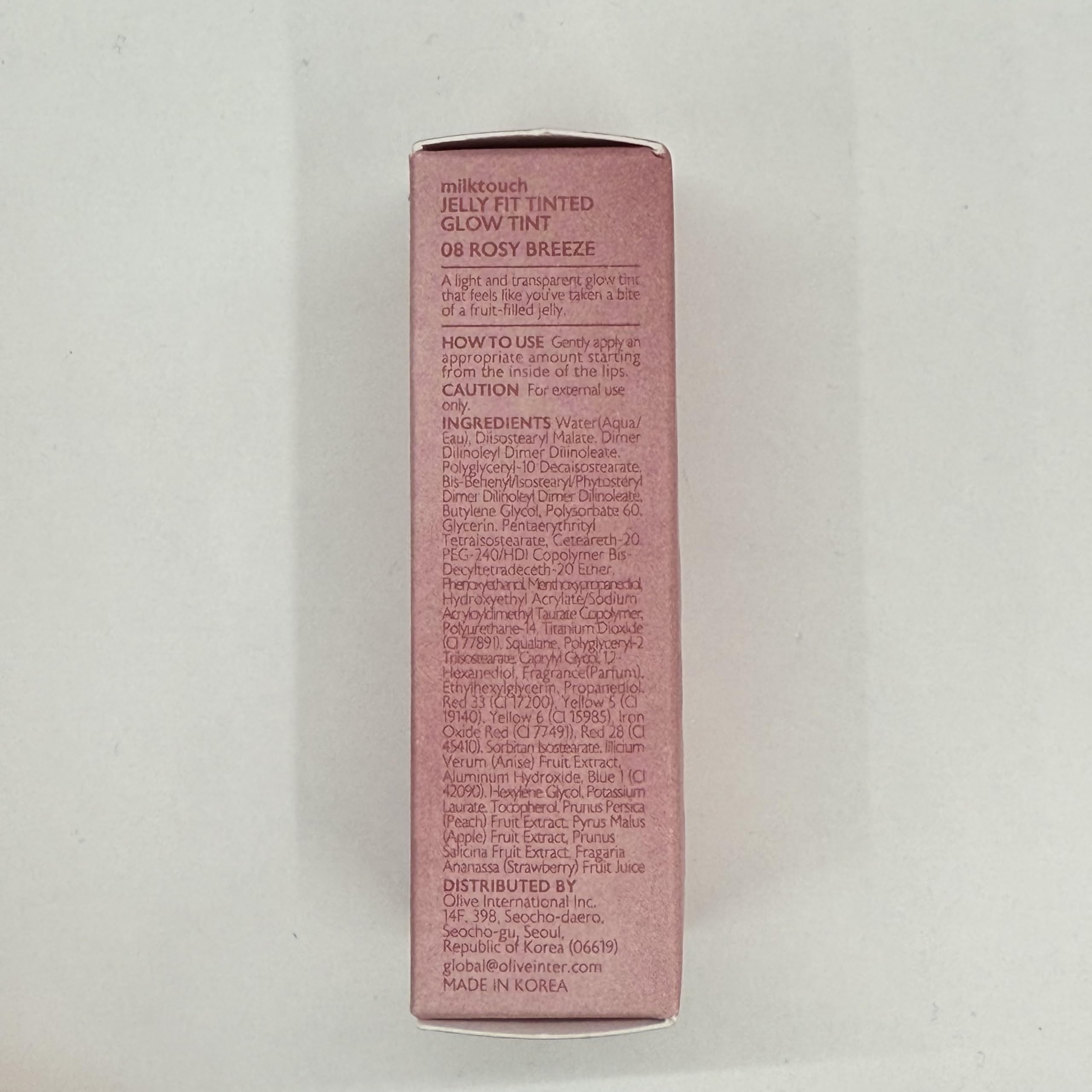 MILKTOUCH Jelly Fit Lip Tint Rosy Breeze daily-use tint for effortless glow