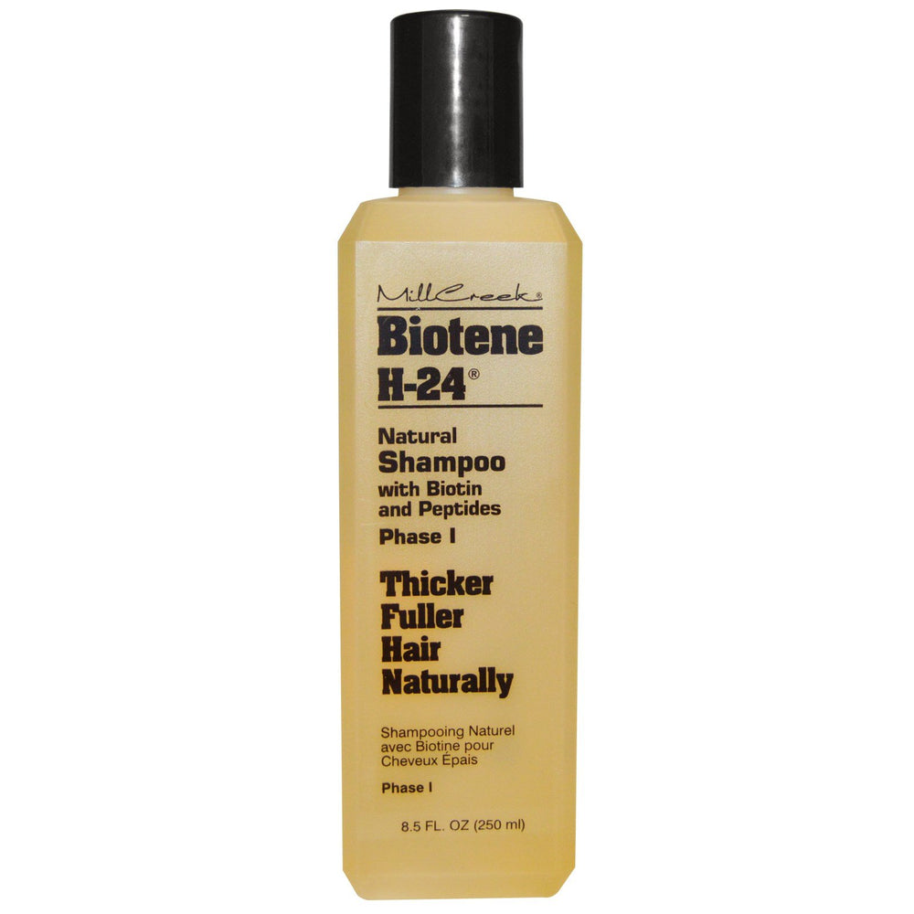 Mill Creek Biotene H-24 conditioner bottle front for nourishing, frizz-free styling