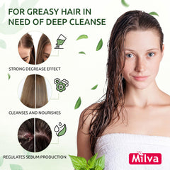 Milva Nettle Shampoo ingredients nettle extract highlight nutrient-rich formula for balanced hair.