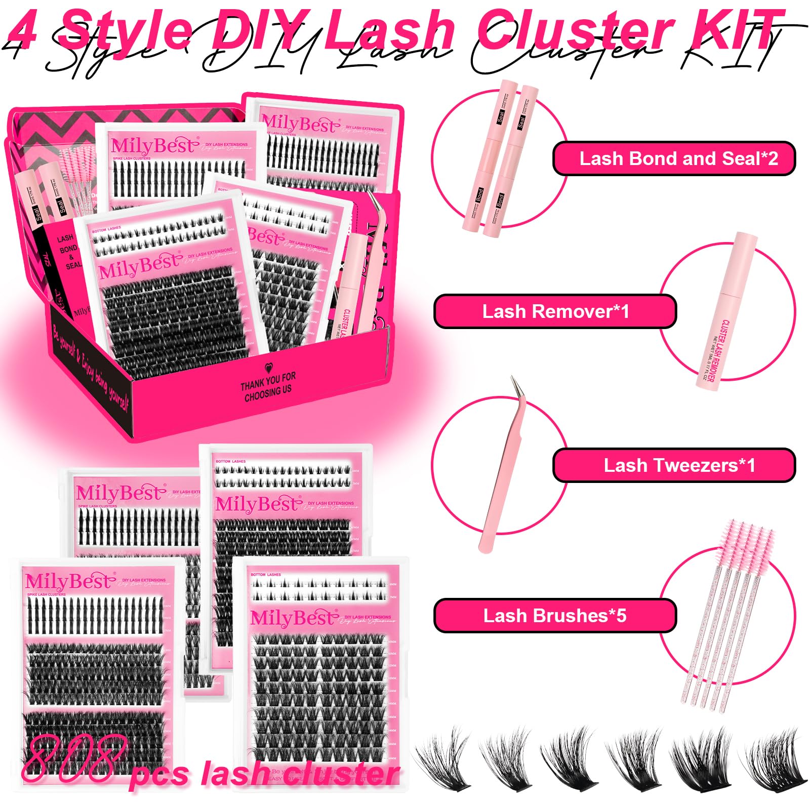 MilyBest dual-ended lash glue shows strong bond and precise sealing.