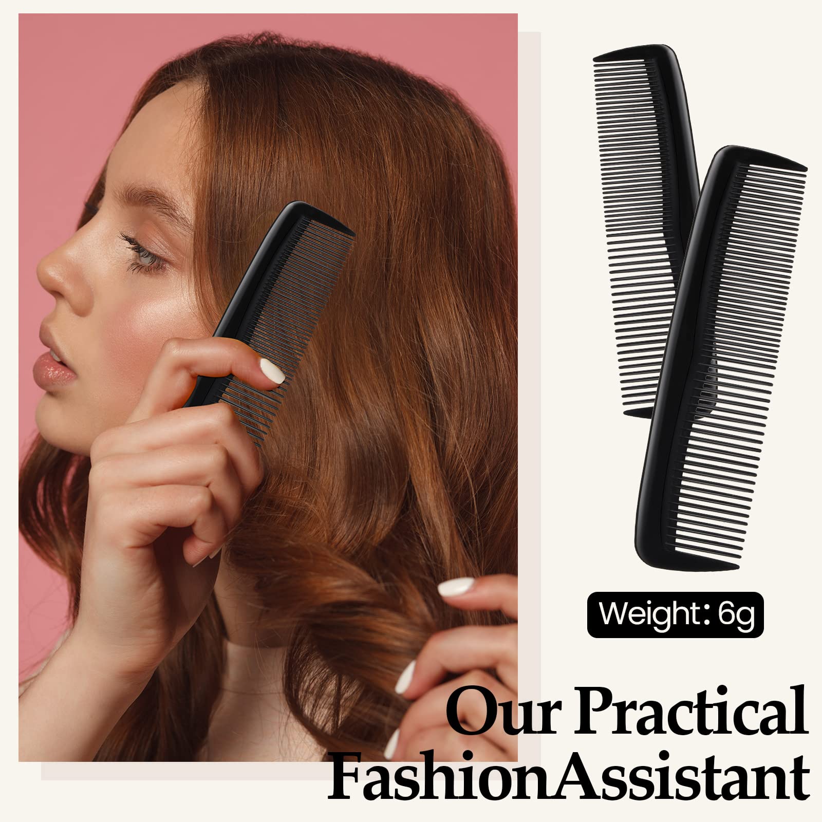 Mimorou black plastic combs deliver lightweight durability for daily use.