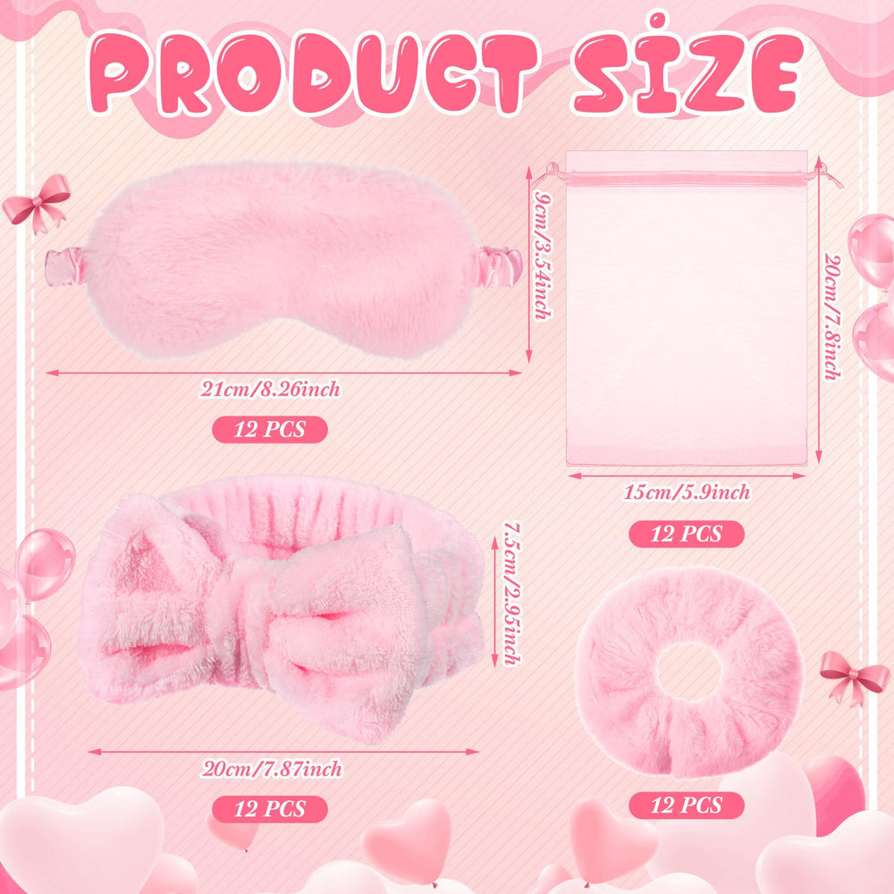 Mimorou plush eye mask pink promotes restful sleep and relaxation.