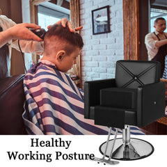 MIMWOW salon booster seat PU-leather texture emphasizes water-resistant durability for busy salons.