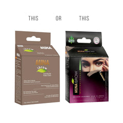 MINA ibrow henna ash blond color mix shows creamy ammonia-free formula