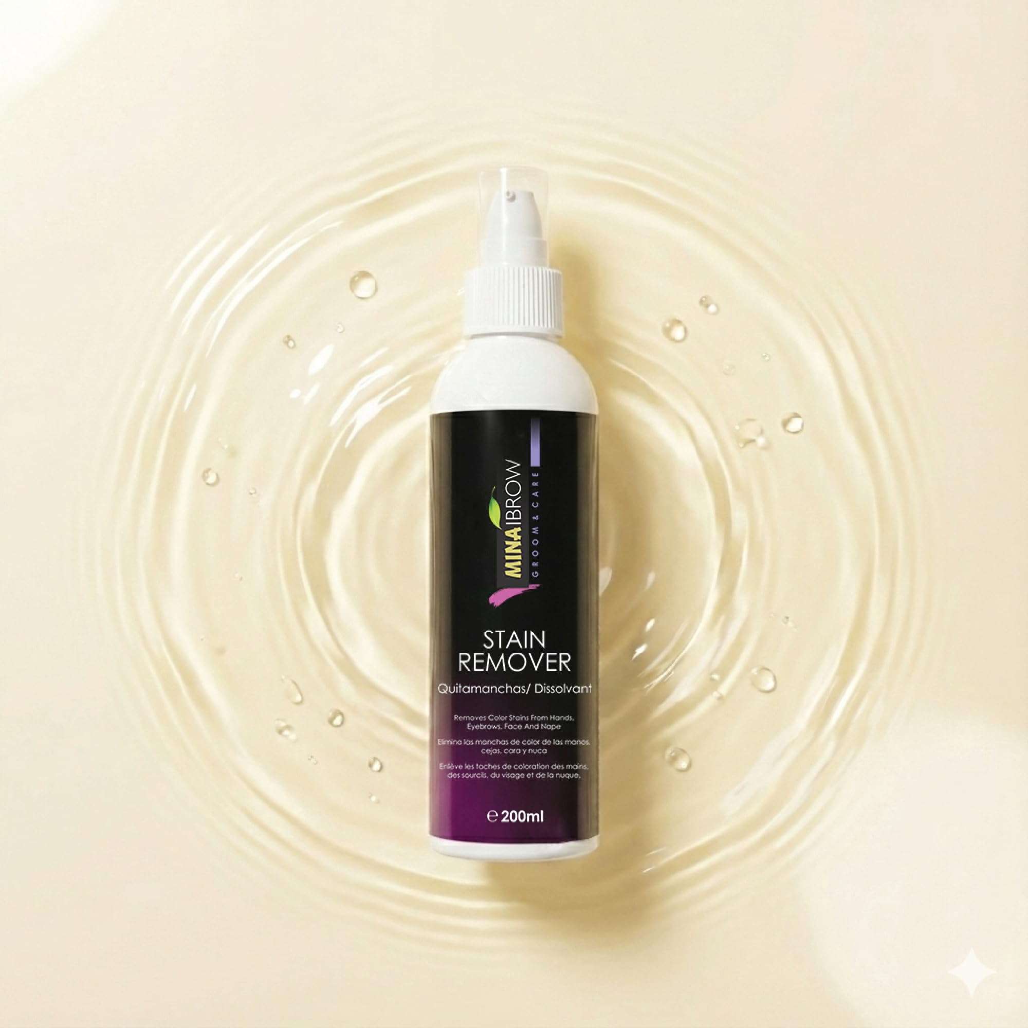 MinaiBrow Mina Stain Remover Lemon Peel Oil helps soften tint residue