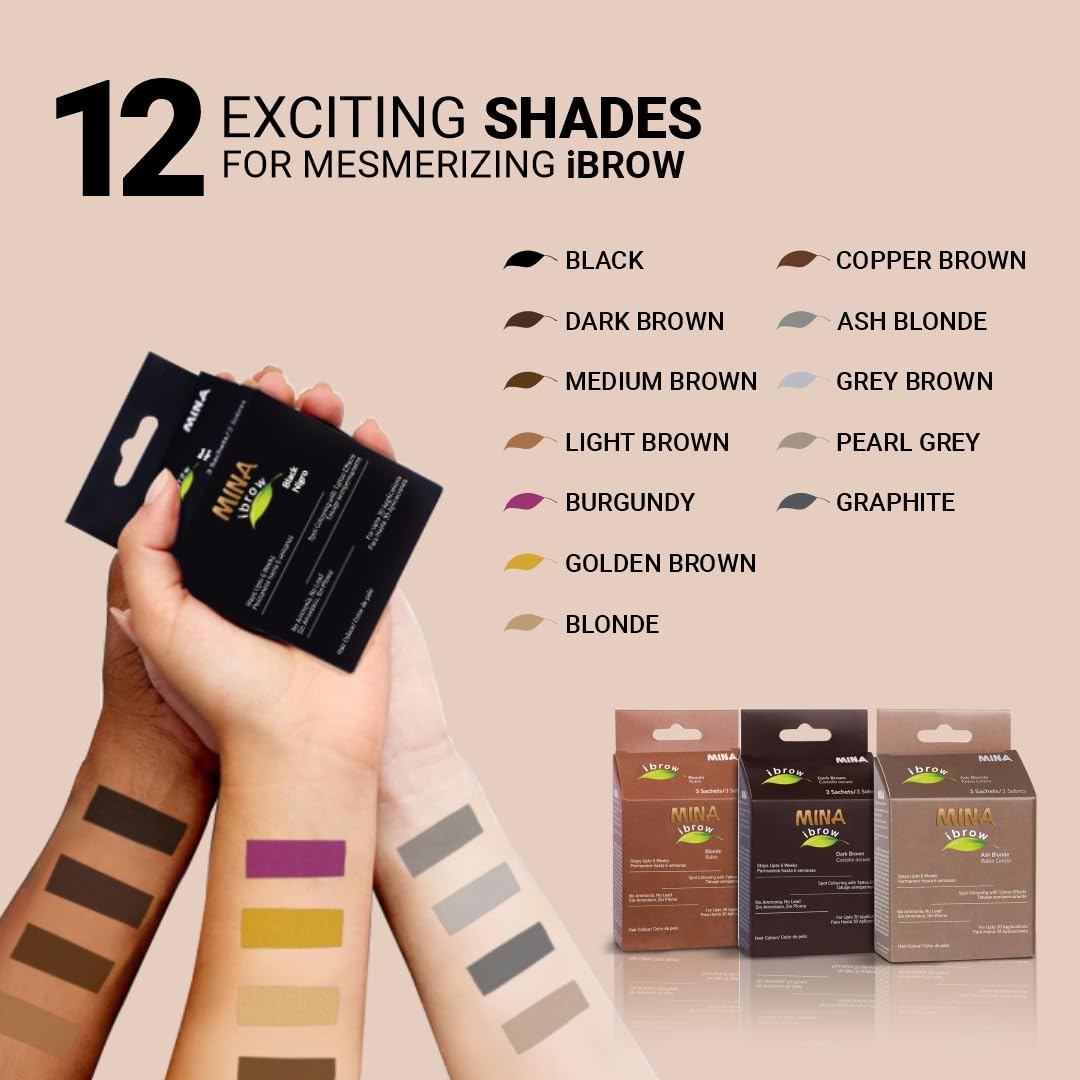 MinaiBrow natural spot coloring application demonstrating precise coverage