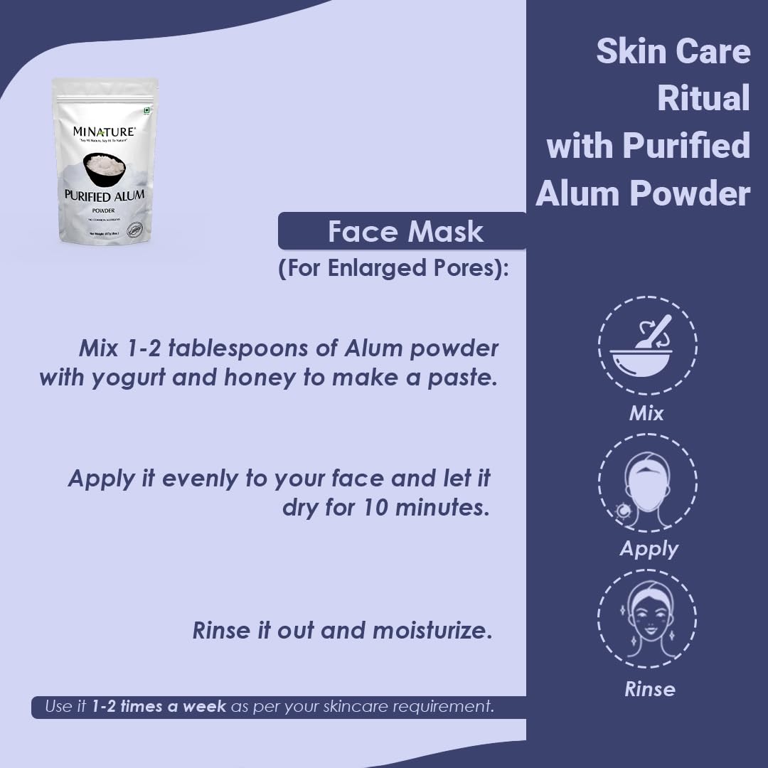minature alum powder pores tightening emphasizes potential pore refinement and refreshing skin