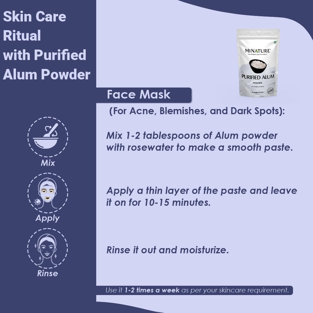 minature alum powder water purification use highlights basic household utility