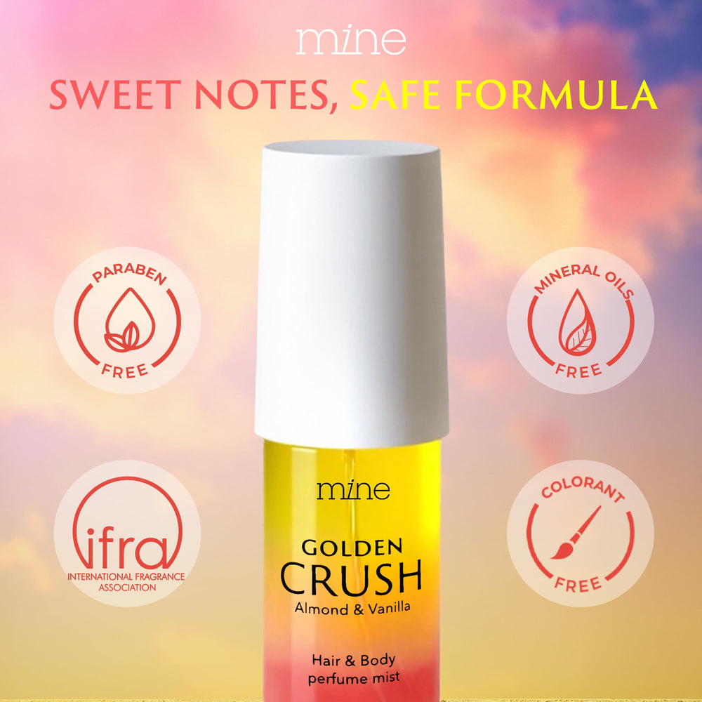 Mine Hair Perfume ingredient shot features argan and chia oils nourishment