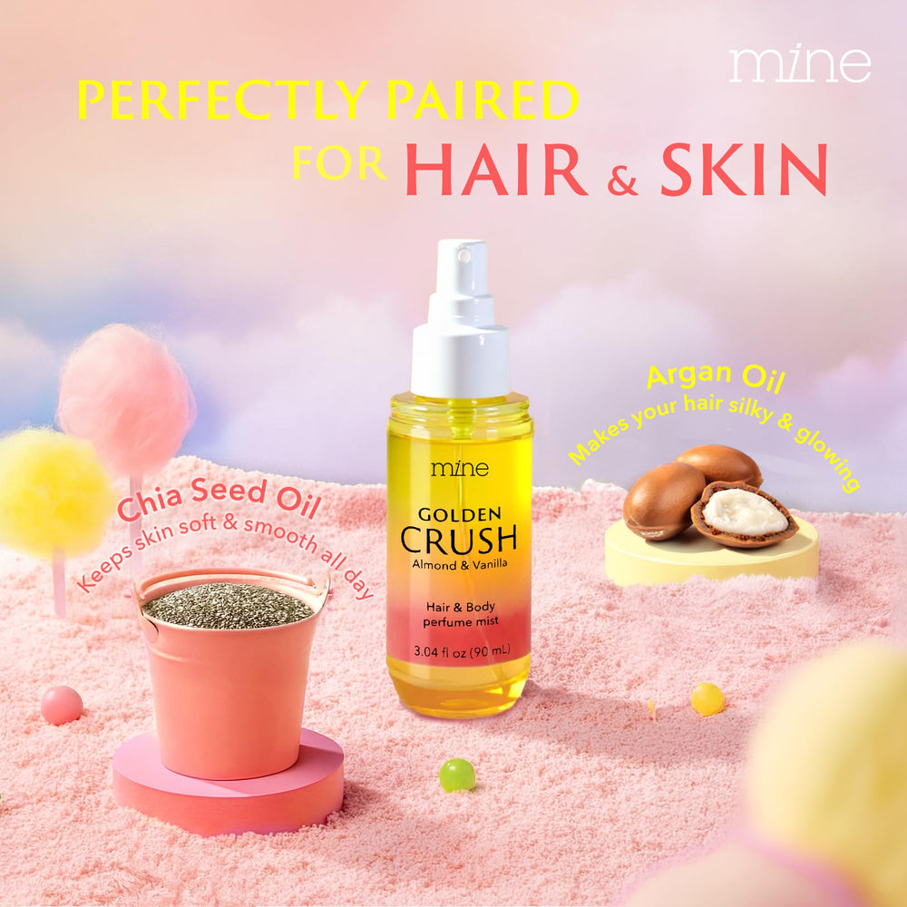 Mine Hair Perfume on pillow emits a comforting aroma while resting