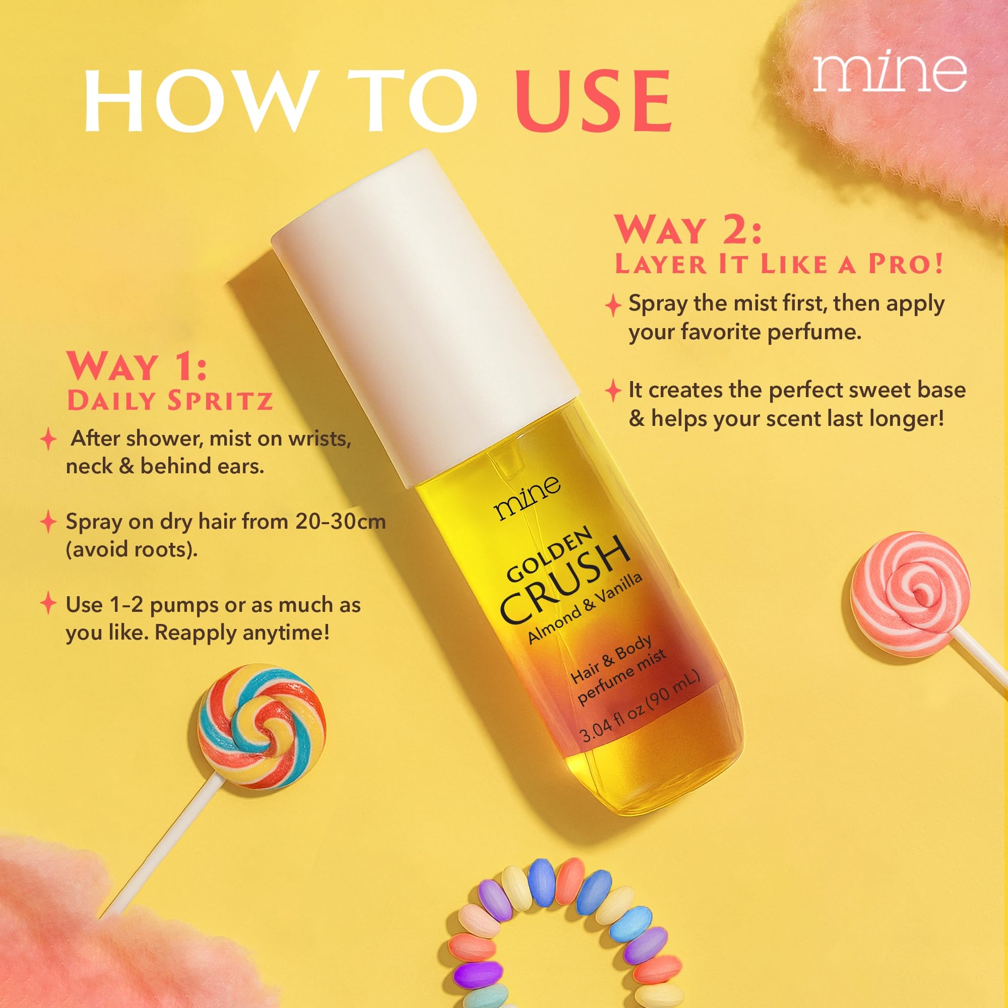 Mine Hair Perfume travel size is ideal for on-the-go refreshment