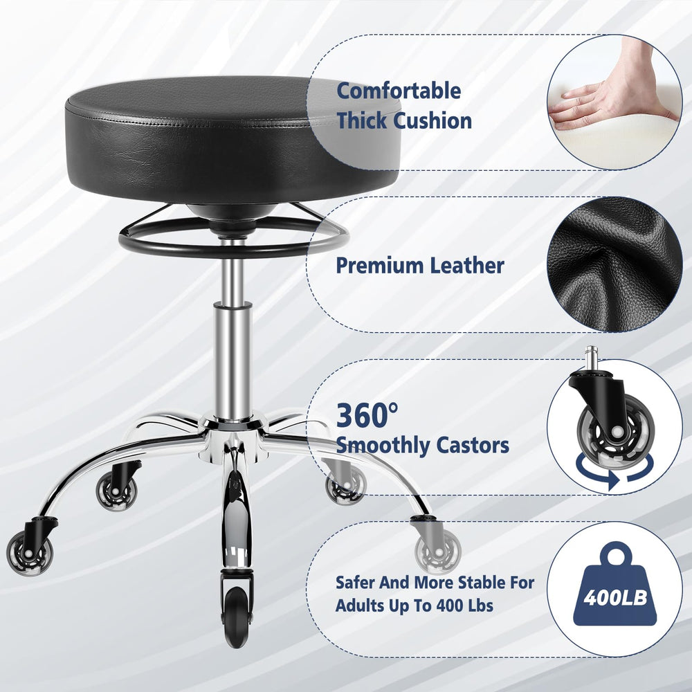 Mineloff 360-degree swivel stool enhances workflow in tight studio spaces.