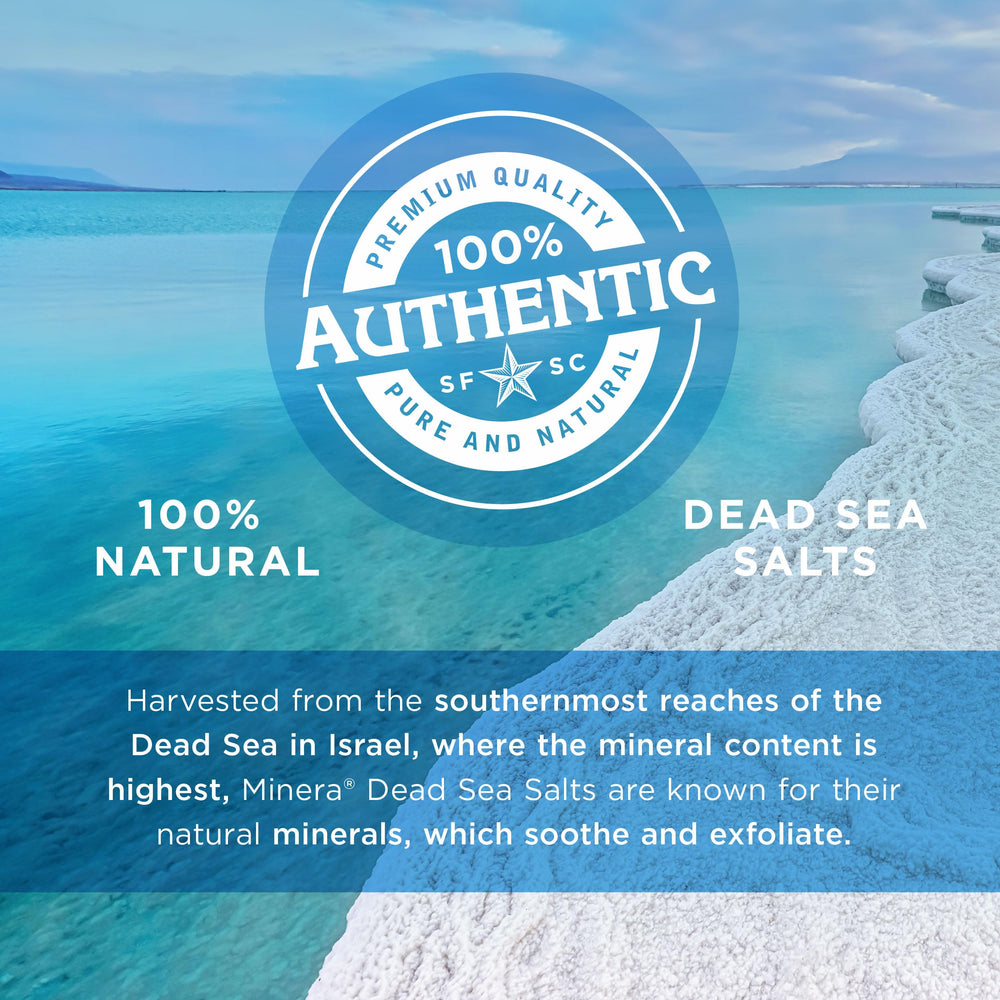 Minera Dead Sea Salt in bath water for silky mineral rich soak