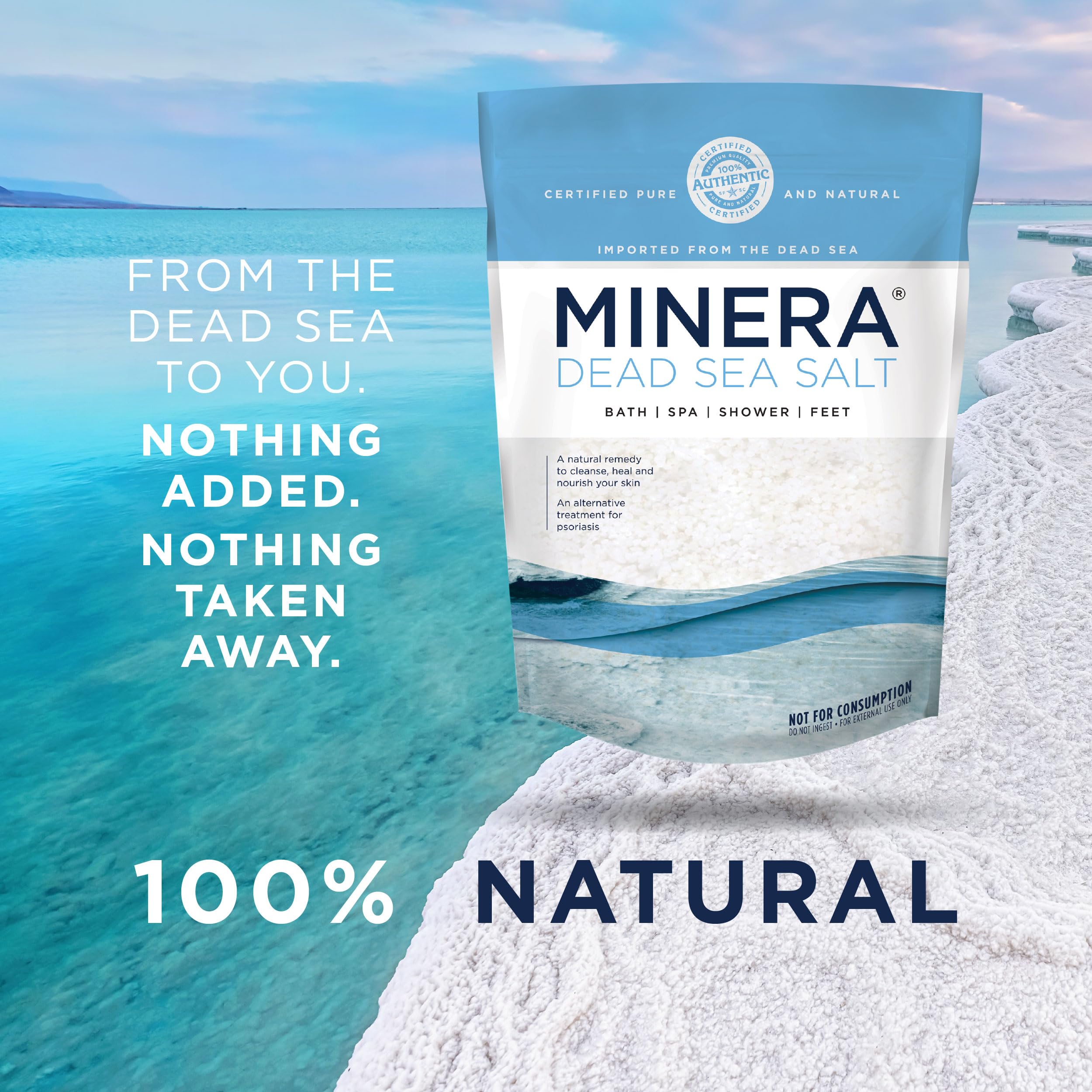Minera Dead Sea Salt mineral content illustration highlighting sea minerals