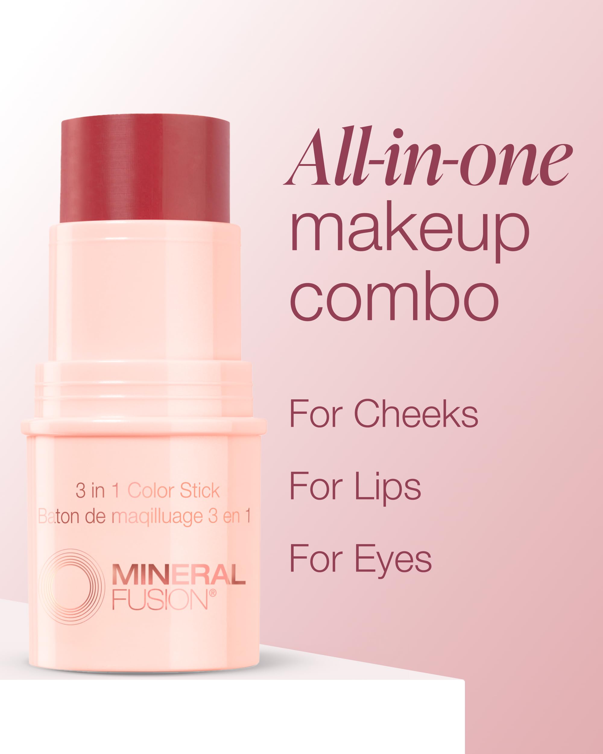 Mineral Fusion Color Stick Berry Glow eye use offers soft, blendable color for lids