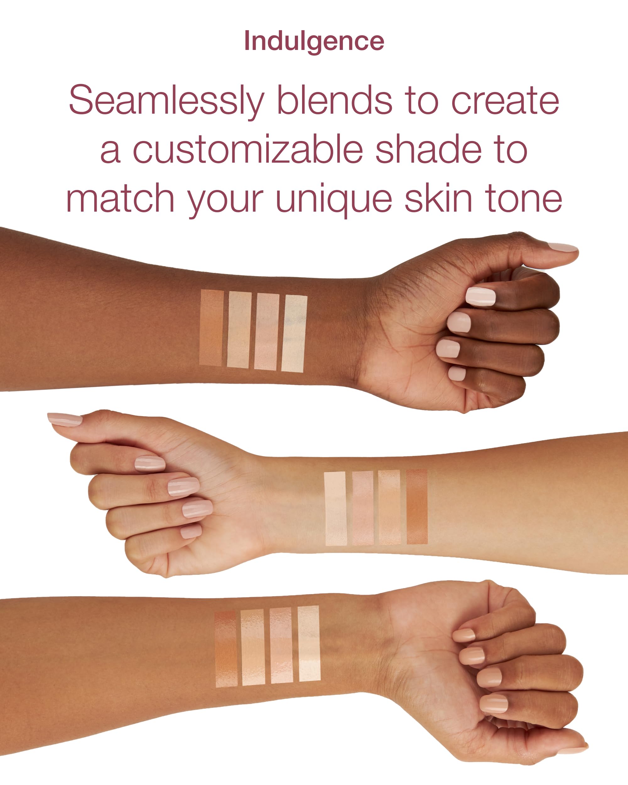 Mineral Fusion Concealer Palette Quad brush application illustrates easy lightweight layering