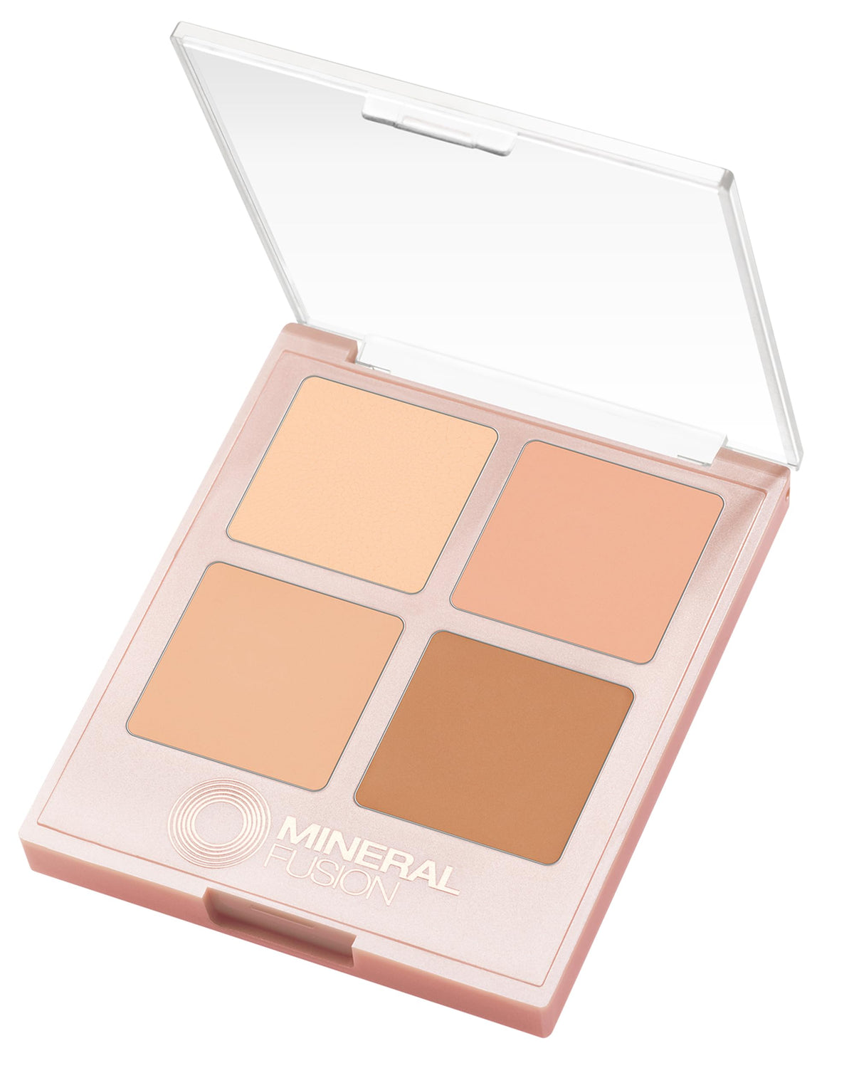 Mineral Fusion Concealer Palette Quad Indulgence front view shows four shade options for customizable coverage