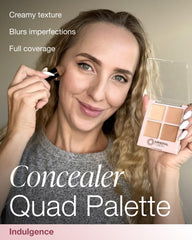 Mineral Fusion Concealer Palette Quad swatches on skin highlighting shade range for matching tones