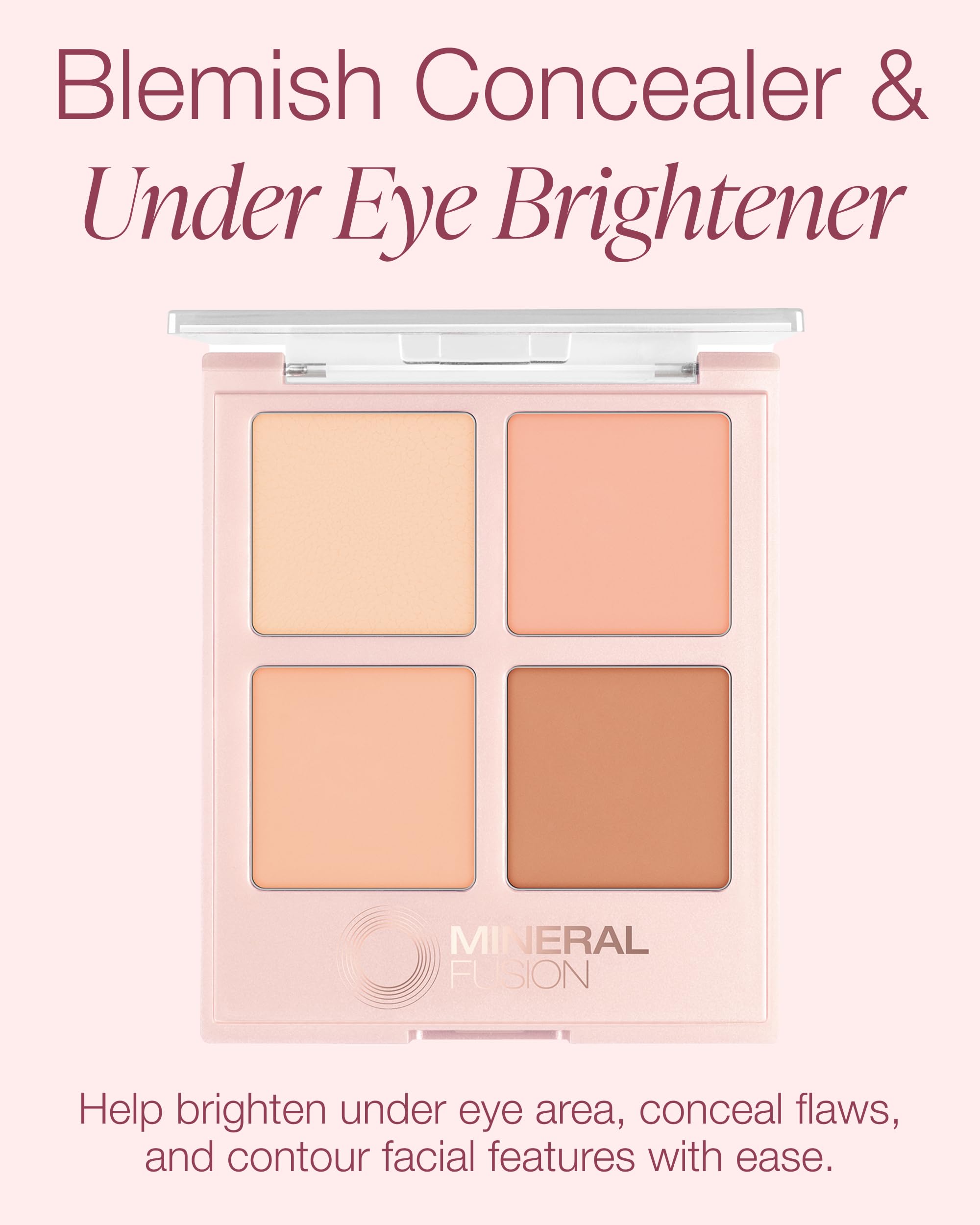 Mineral Fusion Concealer Palette Quad under eye brightening to reduce dark circles naturally