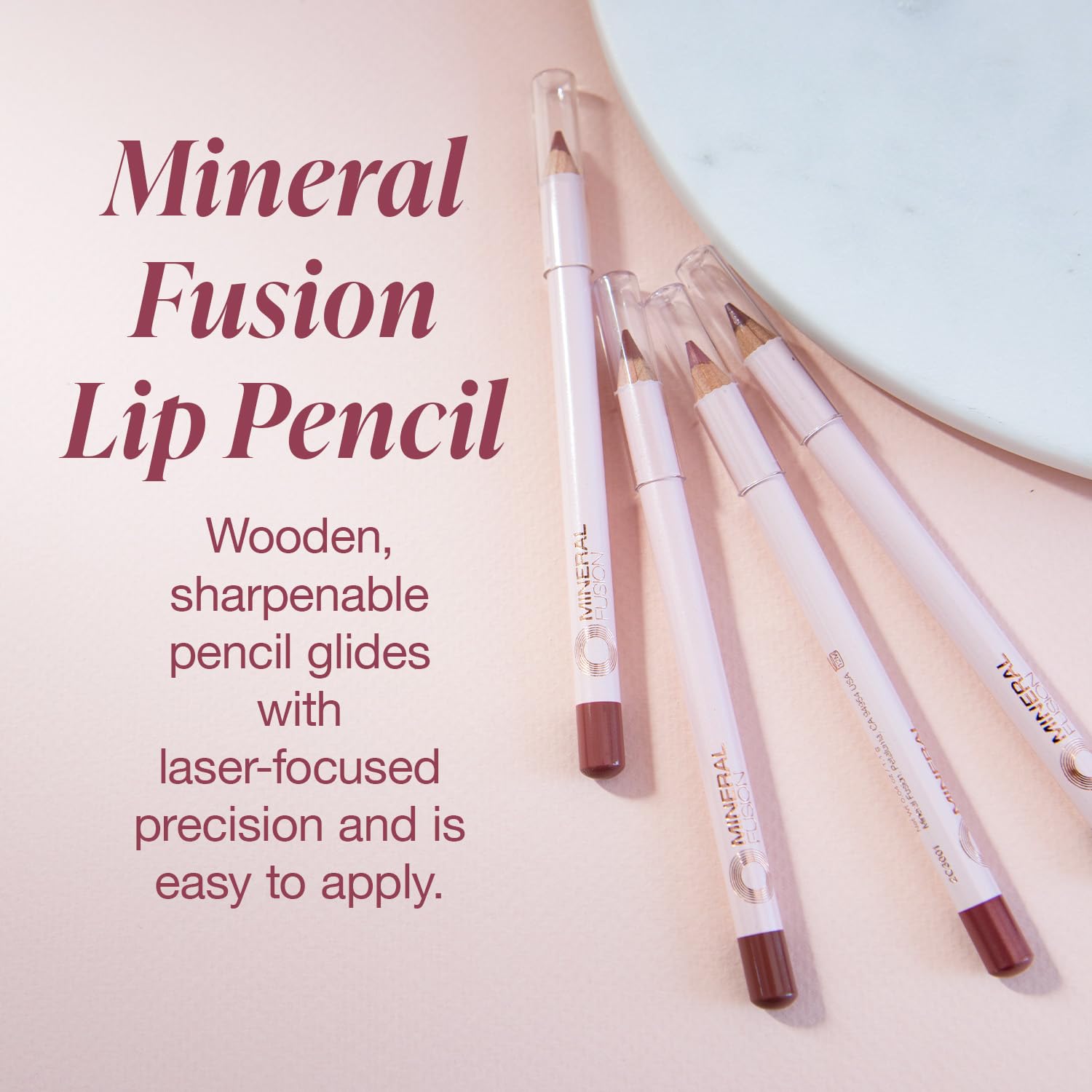 Mineral Fusion Elegant Lip Pencil tip demonstrates precise application