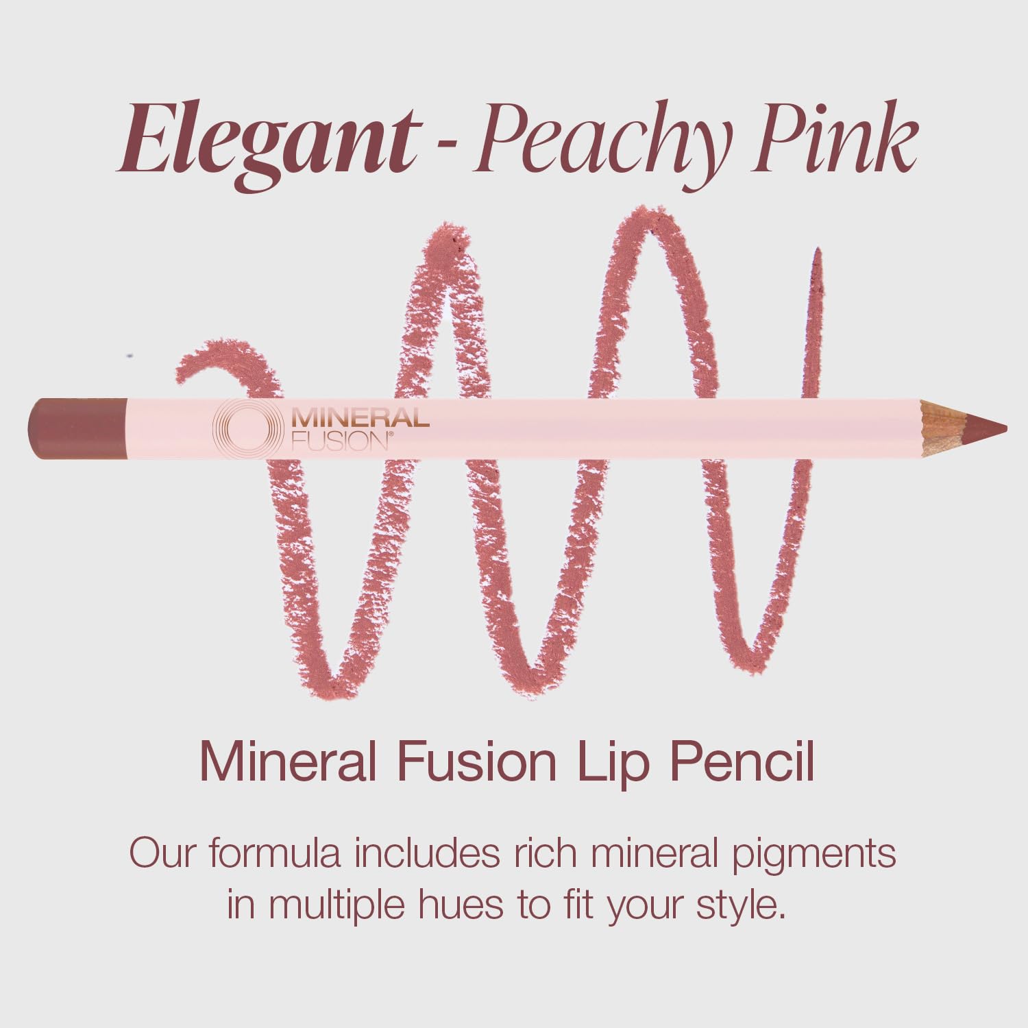 Mineral Fusion Lip Pencil color swatches show velvety mineral pigment