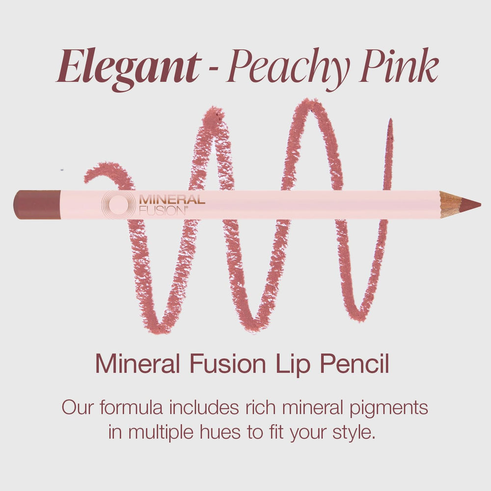 Mineral Fusion Lip Pencil color swatches show velvety mineral pigment