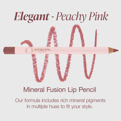 Mineral Fusion Lip Pencil color swatches show velvety mineral pigment