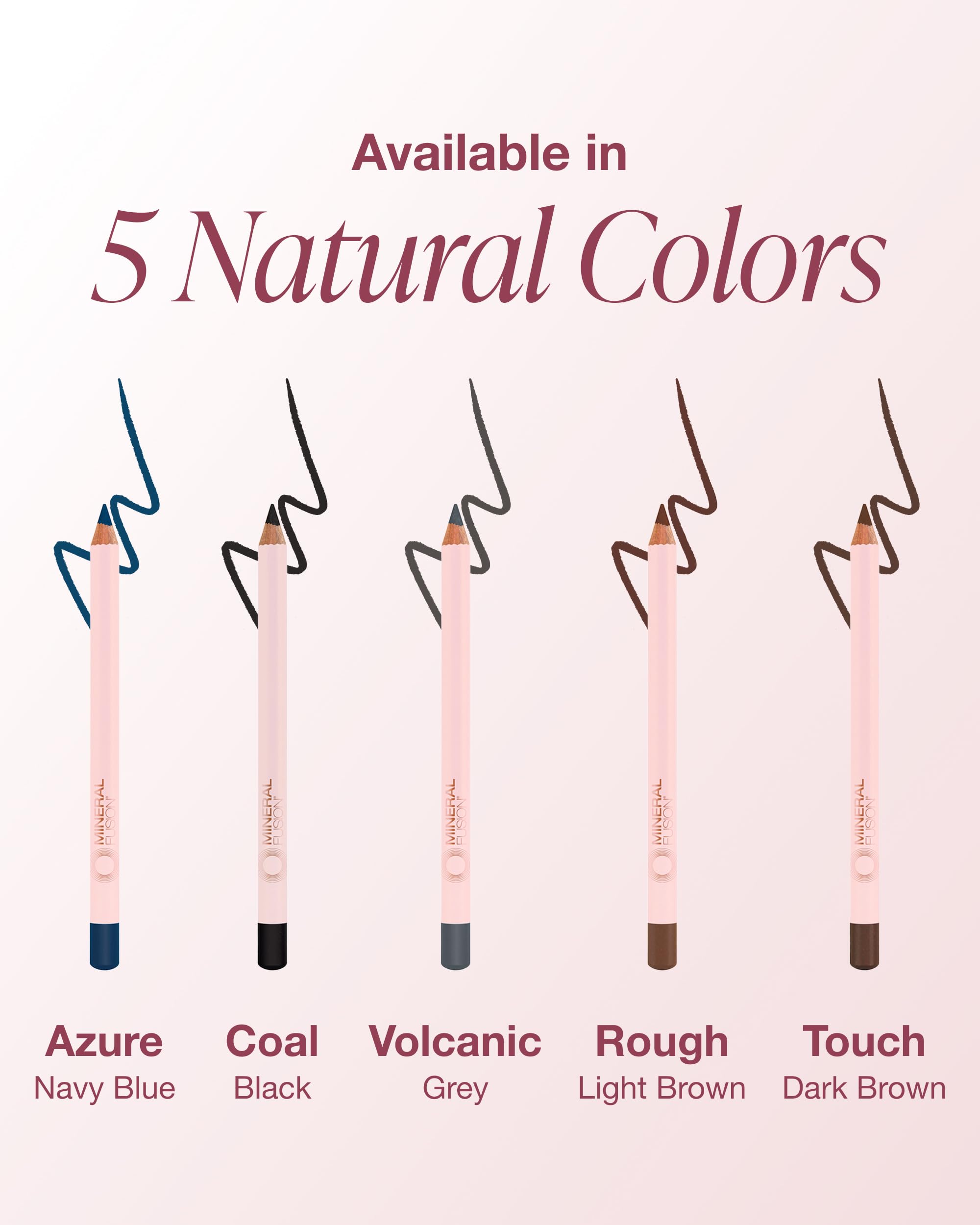 Mineral Fusion Eye Pencil Navy Azure quick-start steps illustrate easy use