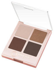Mineral Fusion Eyeshadow Palette Coffee Break closeup highlights rich pigment for versatile day-to-night looks