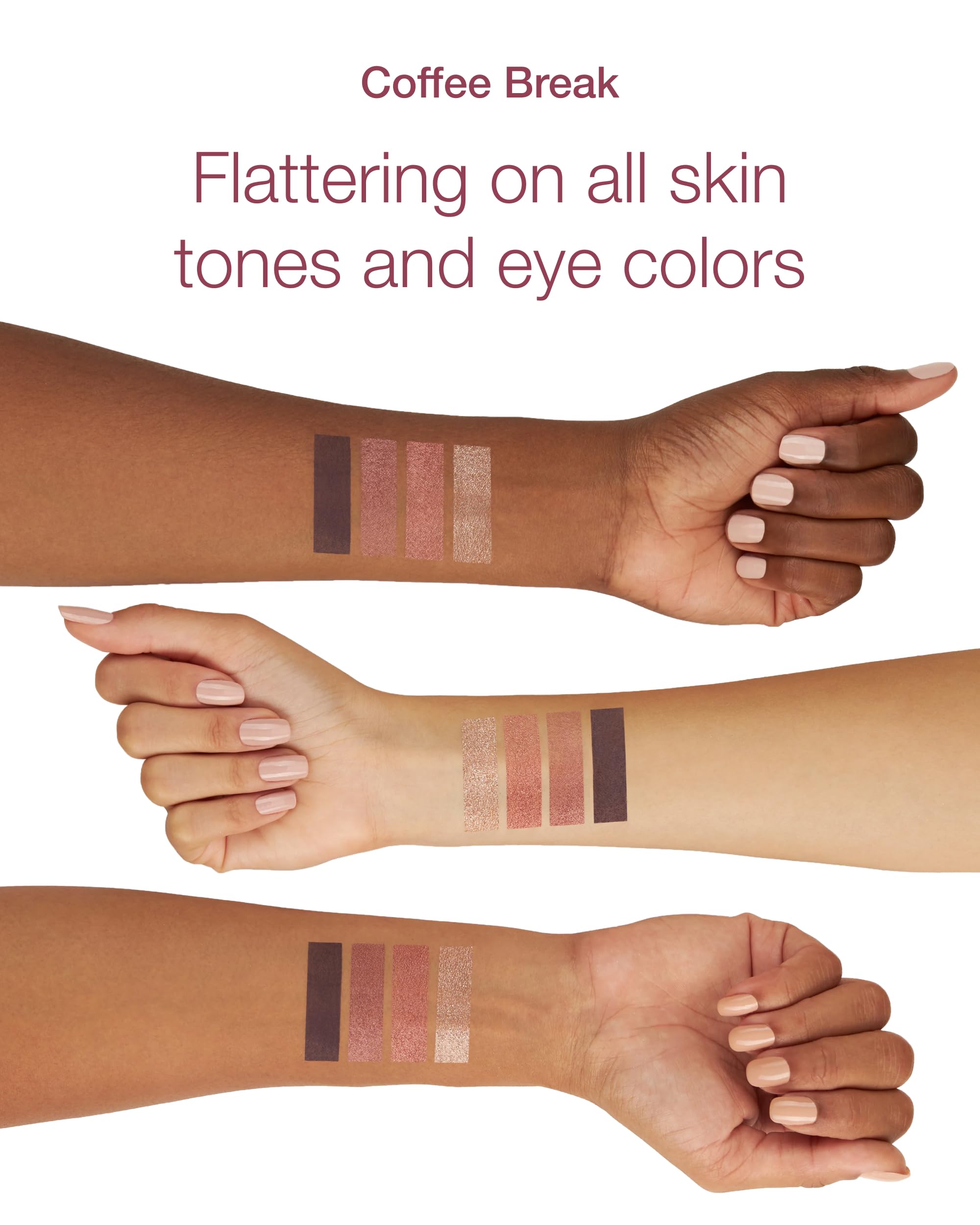 Mineral Fusion Eyeshadow Palette Coffee Break matte shades deliver smooth crease definition
