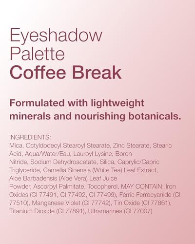 Mineral Fusion Eyeshadow Palette Coffee Break compact case for on-the-go touchups