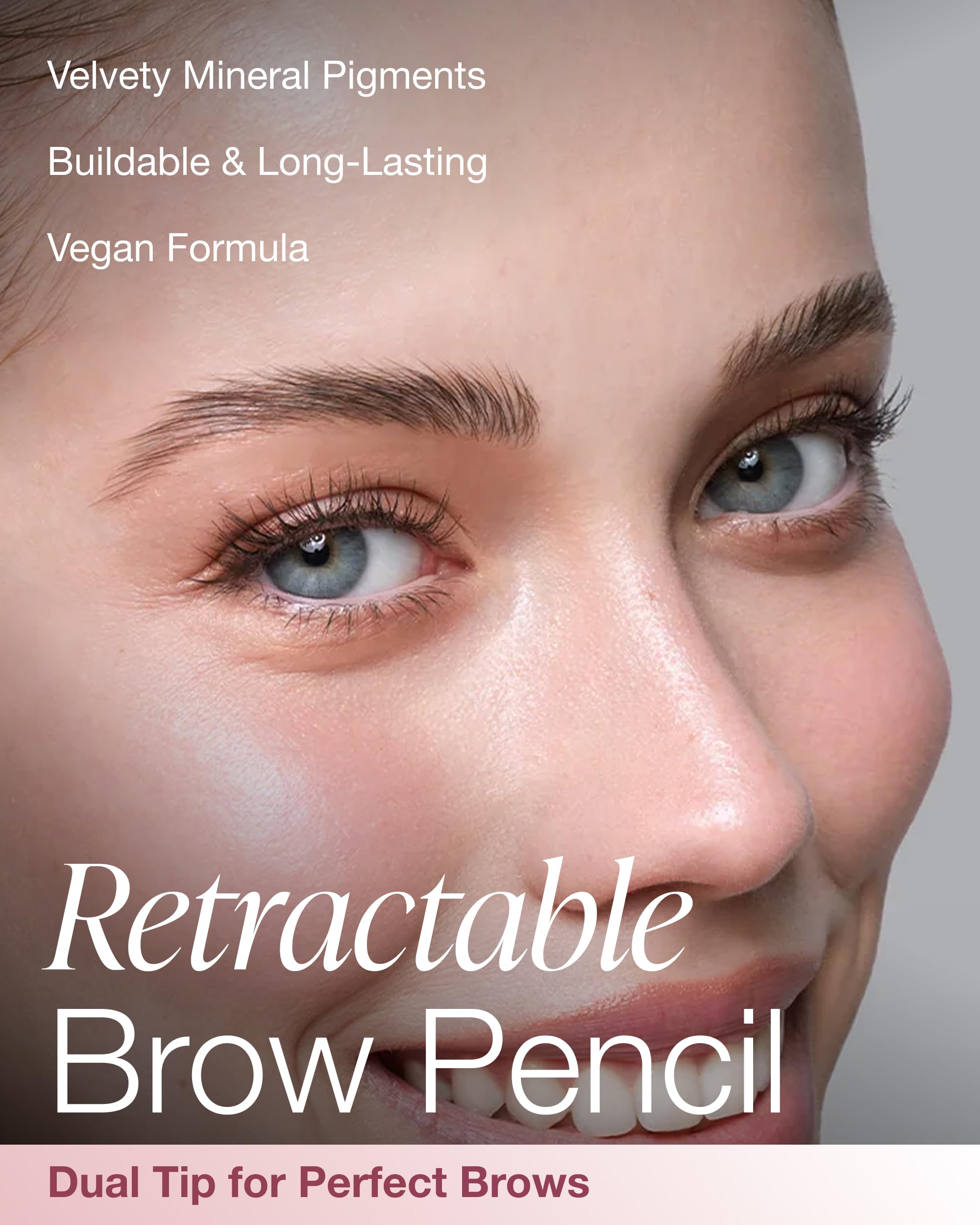 Mineral Fusion retractable brow pencil Blonde spoolie end for easy blending of brows