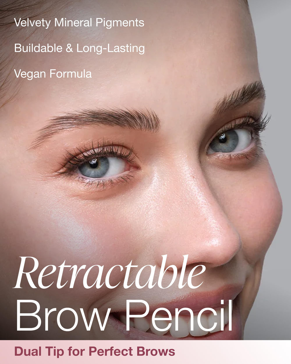 Mineral Fusion retractable brow pencil Blonde spoolie end for easy blending of brows