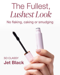 Mineral Fusion So Classy Volume Mascara Black wand during application for lift