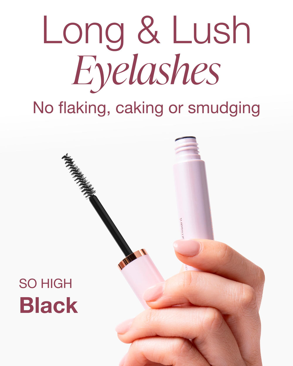 Mineral Fusion So High applied lashes reveal dramatic length without clumping