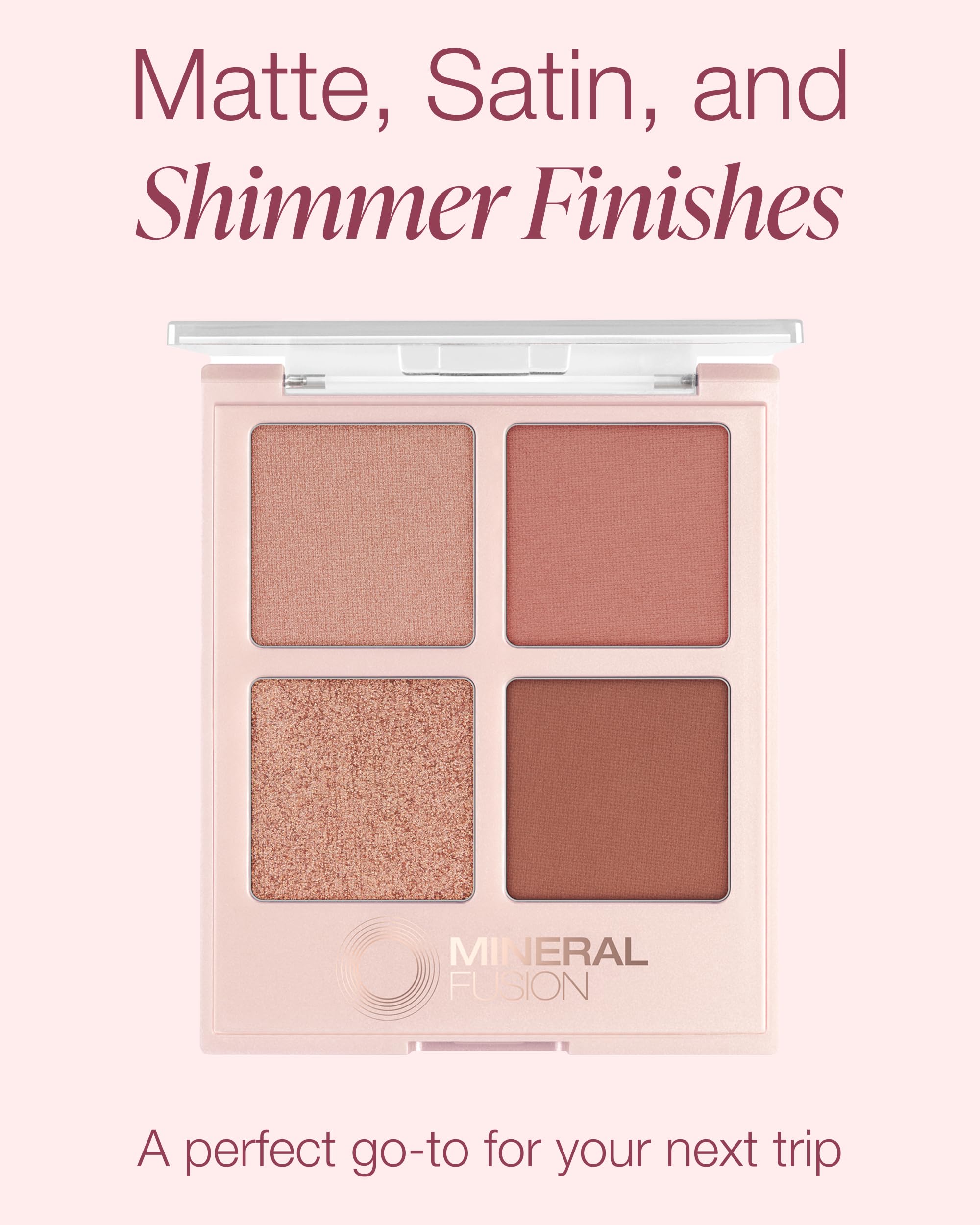 Mineral Fusion Summer Vacation matte shade swatch demonstrates crease-resistant, buildable color