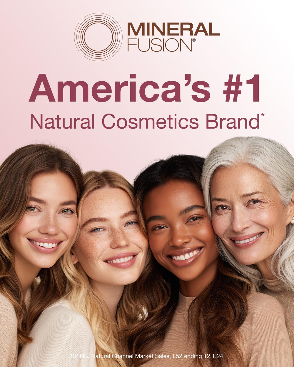 Mineral Fusion swatches on arm show buildable color and finish variety