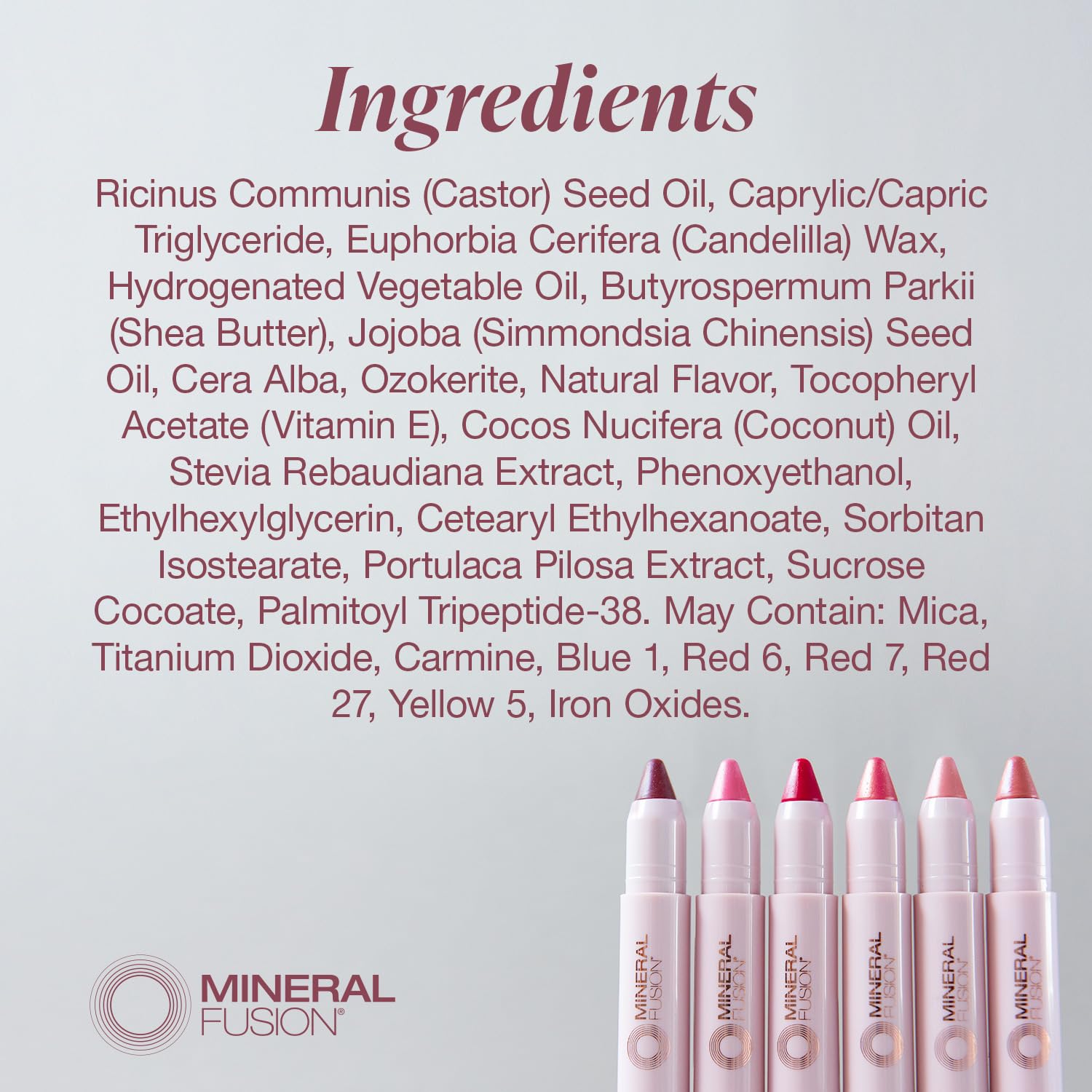 Mineral Fusion vegan gluten-free symbol communicates clean cosmetics