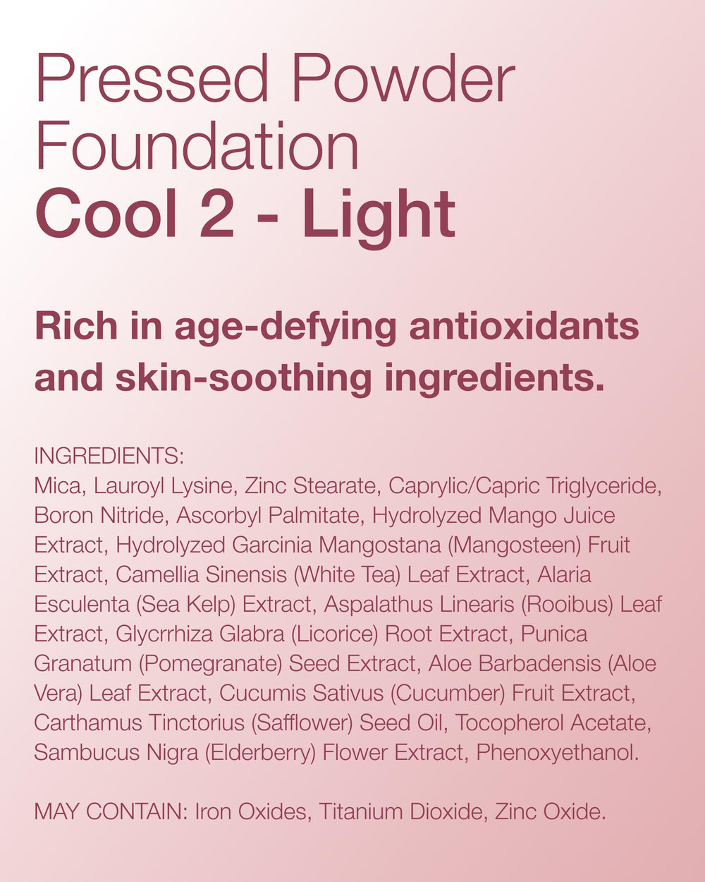 Mineral Fusion vegan-hypoallergenic-formula suitable for sensitive skin