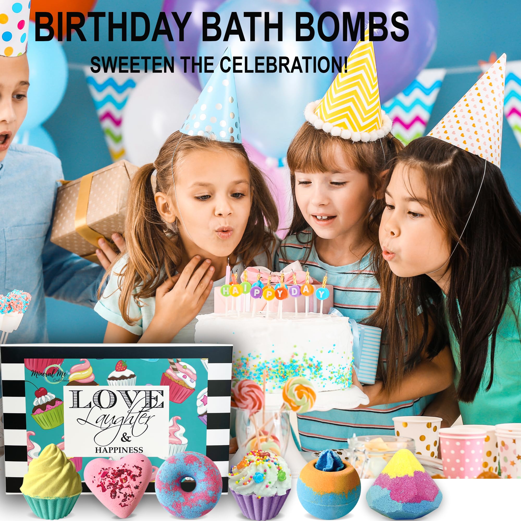 Mineral Me California bath bombs gift set sea-salt-infused helps soften skin and refresh the senses