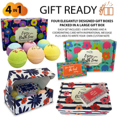 Mineral Me bath bombs wrapped individually for fresh, mess-free gifting