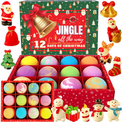 Mineral Me California Christmas bath bombs unwrapped packaging for easy gift-giving