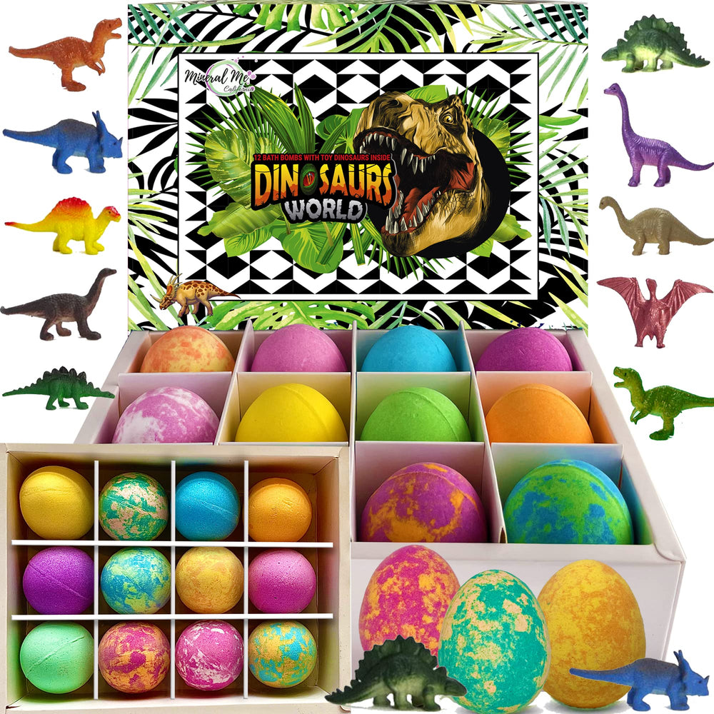mineral me california dino eggs bath bombs reveal toy inside during bath time