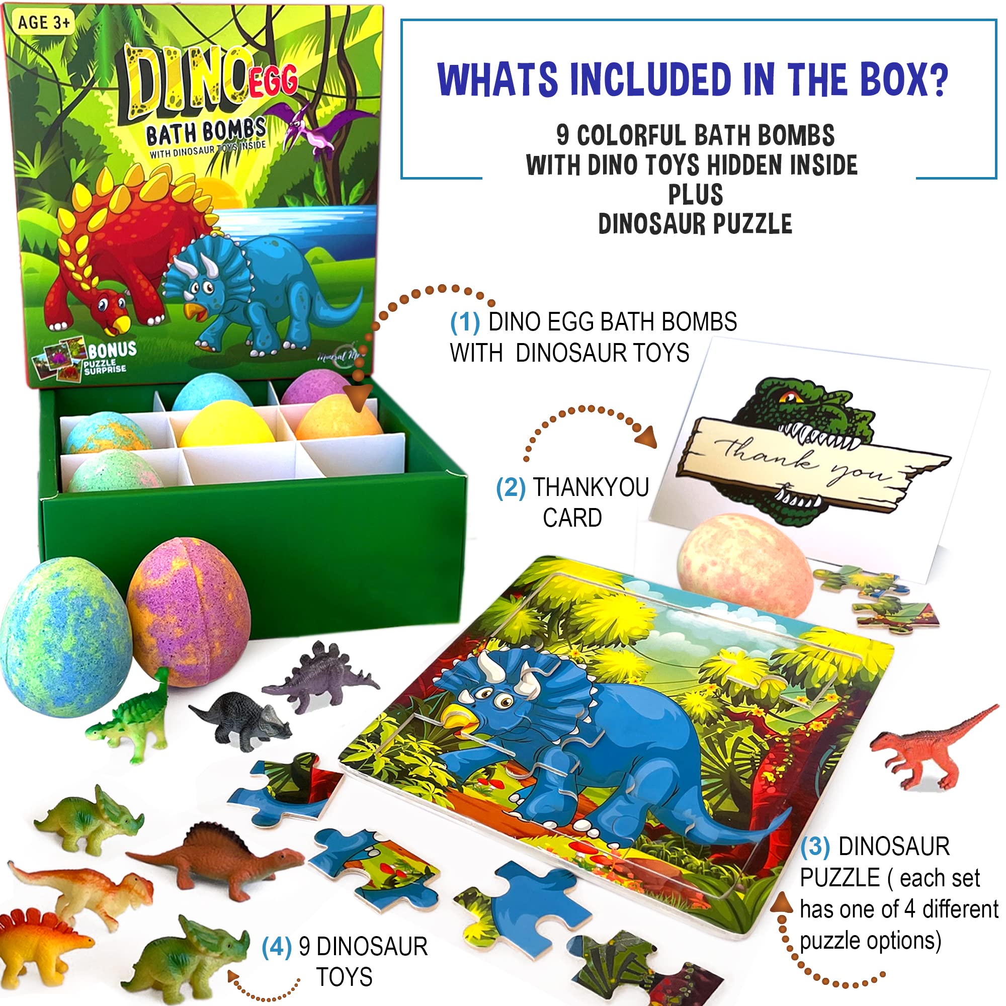 Mineral Me California dinosaur toy inside bath bomb sparks imaginative play during bath.